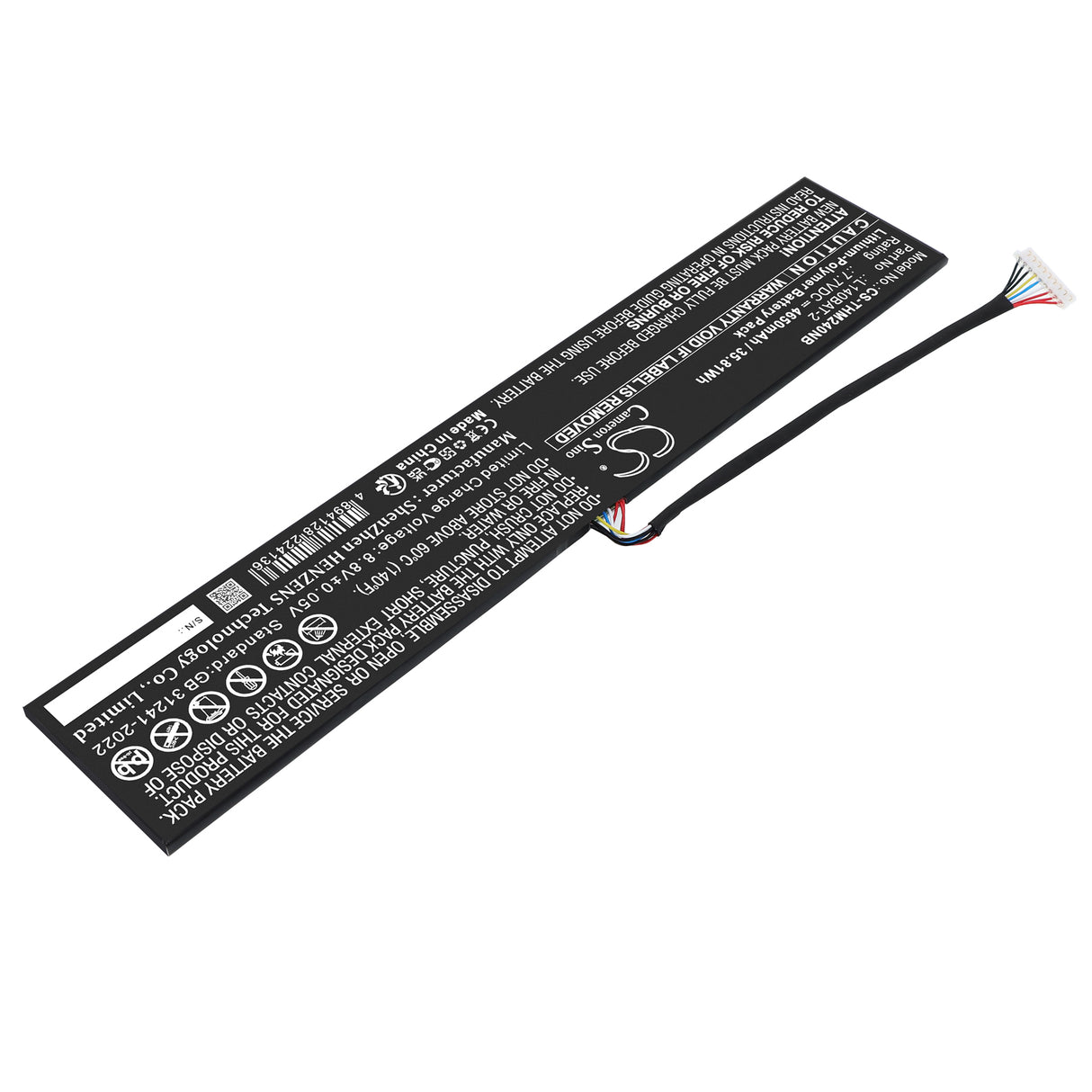 7.7V, Li-Polymer, 4650mAh, Notebook, Laptop battery fits Thunderobot, L140BAT-2, MixBook Air, 35.81Wh Notebook, Laptop Cameron Sino Technology Limited