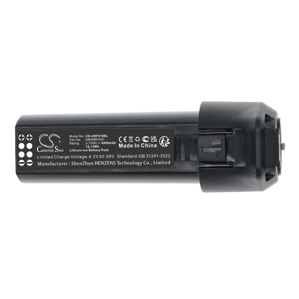 3.7V, Li-ion, 4900mAh, Barcode Scanner battery fits Urovo, NB49RFG91, RFG91, RFG91 UHF-RFID, 18.13Wh Barcode Scanner Cameron Sino Technology Limited