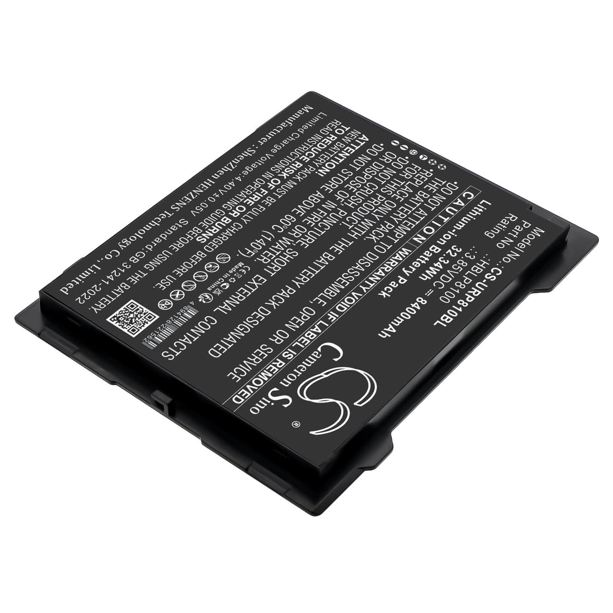 3.85V, Li-ion, 8400mAh, Barcode Scanner battery fits Urovo, HBLP8100, P8100, 32.34Wh Barcode Scanner Cameron Sino Technology Limited