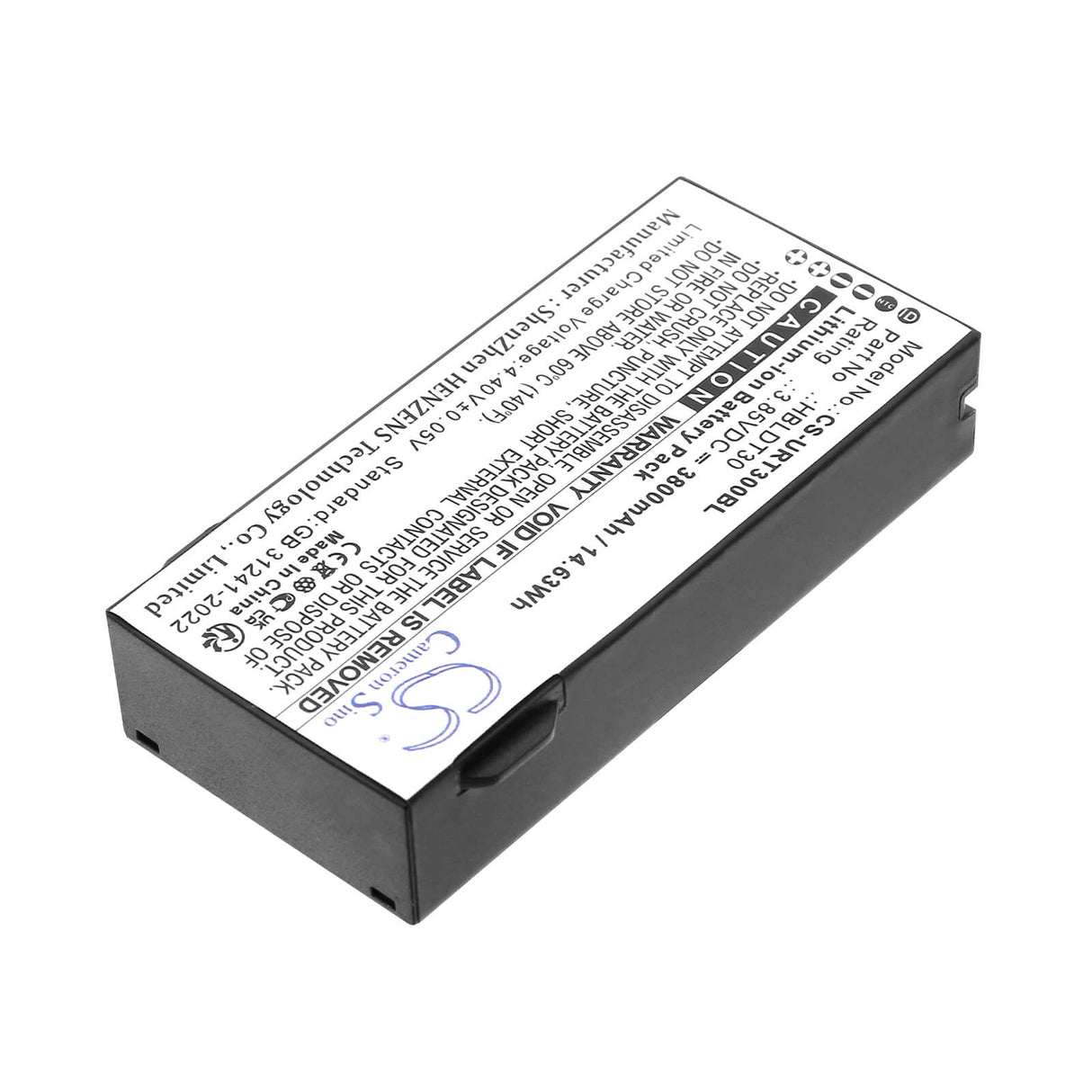 3,85V, Li-ion, 3800mAh, Batterie de scanner de codes-barres pour Urovo, HBLDT30, DT30, 14,63Wh Scanner de codes-barres Cameron Sino Technology Limited