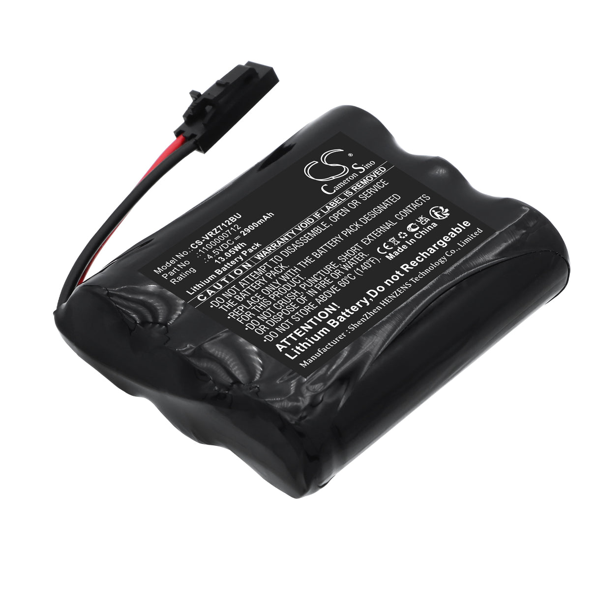 4.5V, Lithium, 2900mAh, RAID Controller battery fits Verizon, 1100000712, 1100000712, 13.05Wh RAID Controller Cameron Sino Technology Limited