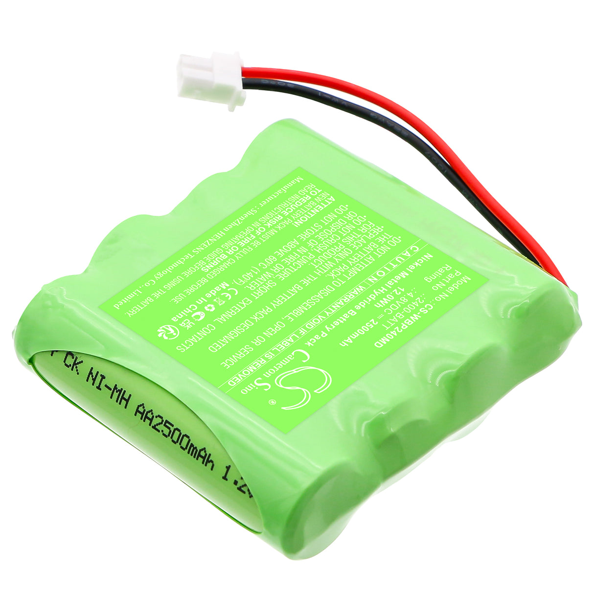 4.8V, Ni-MH, 2500mAh, Batterie médicale compatible avec Welch-Allyn, 110969-O, Moniteur de pression artérielle ProBP2400, 12.0Wh Médical Cameron Sino Technology Limited (Médical)