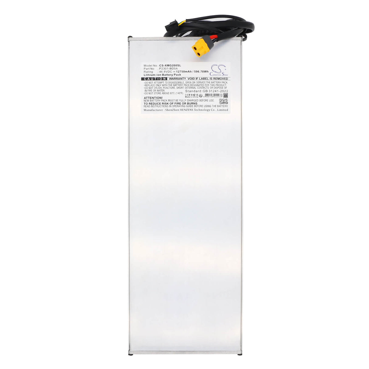 46.8V, Li-ion, 12750mAh, Electric Scooter battery fits Xiaomi, P2301-BD5A, Electric Scooter 4 Ultra, P2301 4 Ultra Electric Scooter, 596.70Wh Electric Scooter Cameron Sino Technology Limited