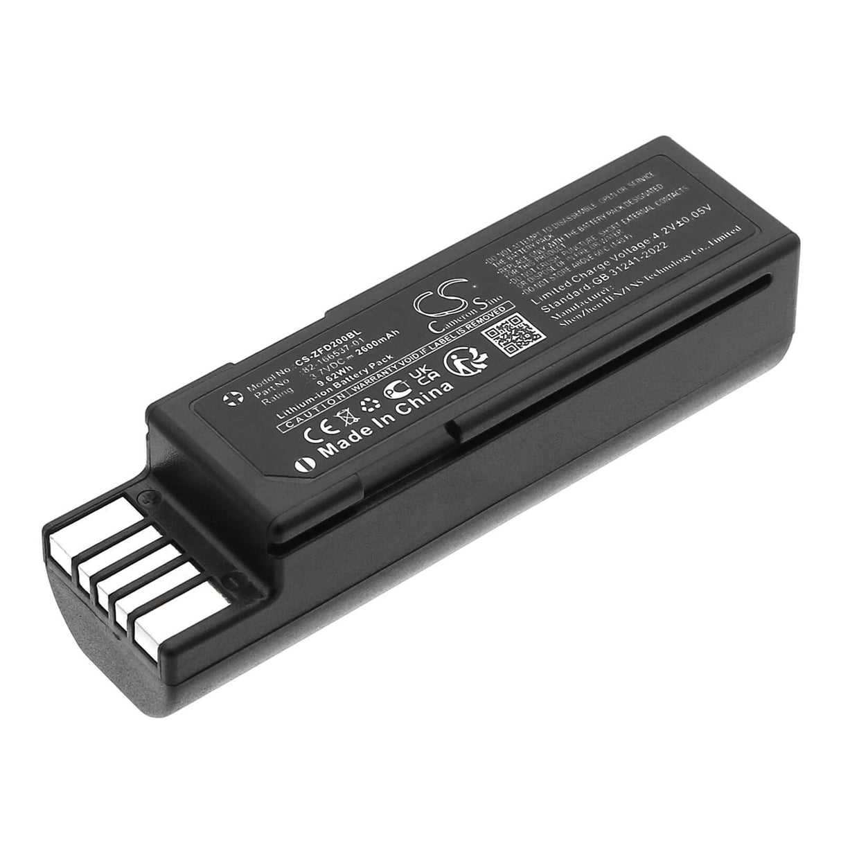 3.7V, Li-ion, 2600mAh, Barcode Scanner battery fits Zebra, Rfd2000, 9.62Wh Barcode Scanner Cameron Sino Technology Limited