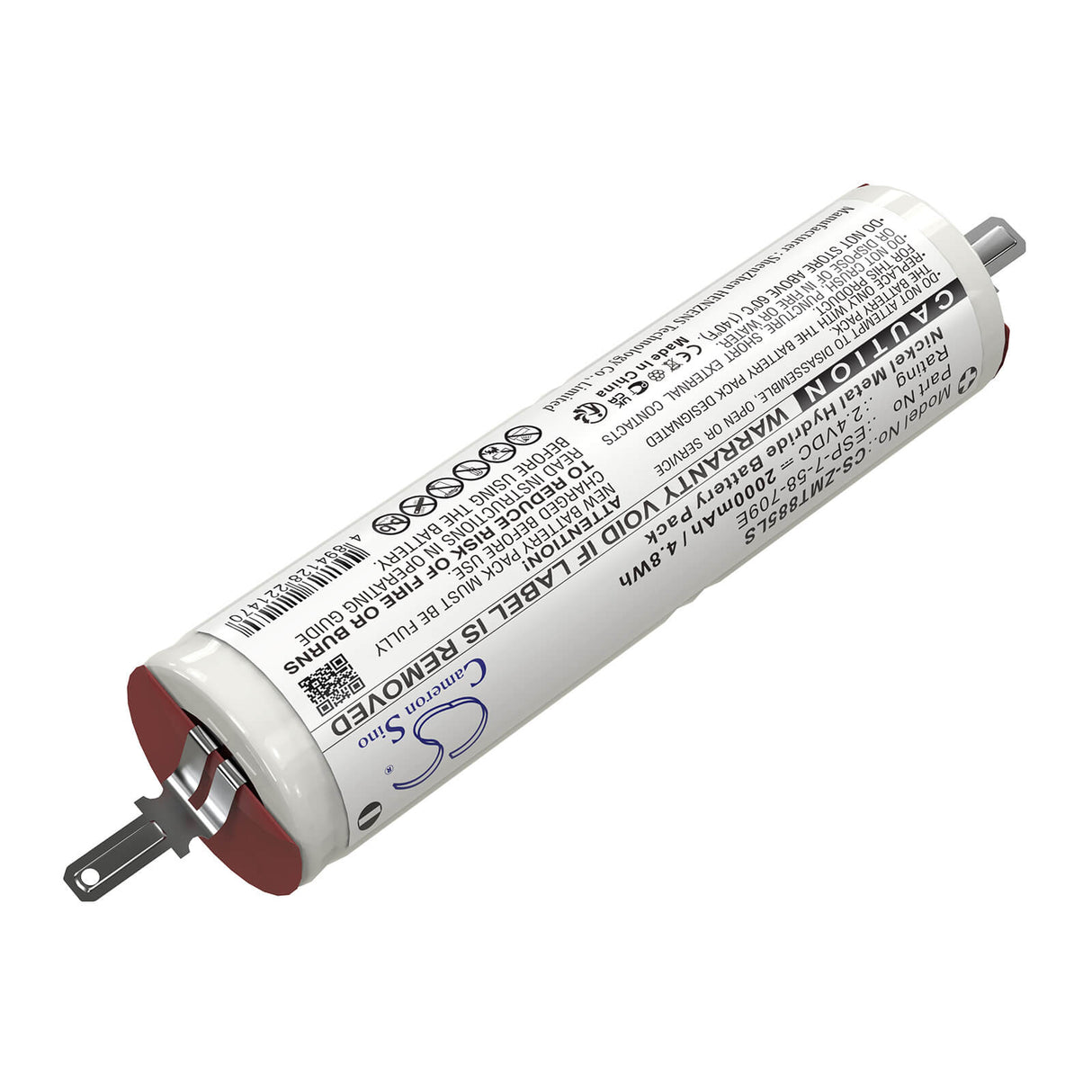 2.4V, Ni-MH, 2000mAh, Batterie d'éclairage de secours compatible avec Existalite, BTF114, BTF-114, 4.8Wh Éclairage de secours Cameron Sino Technology Limited