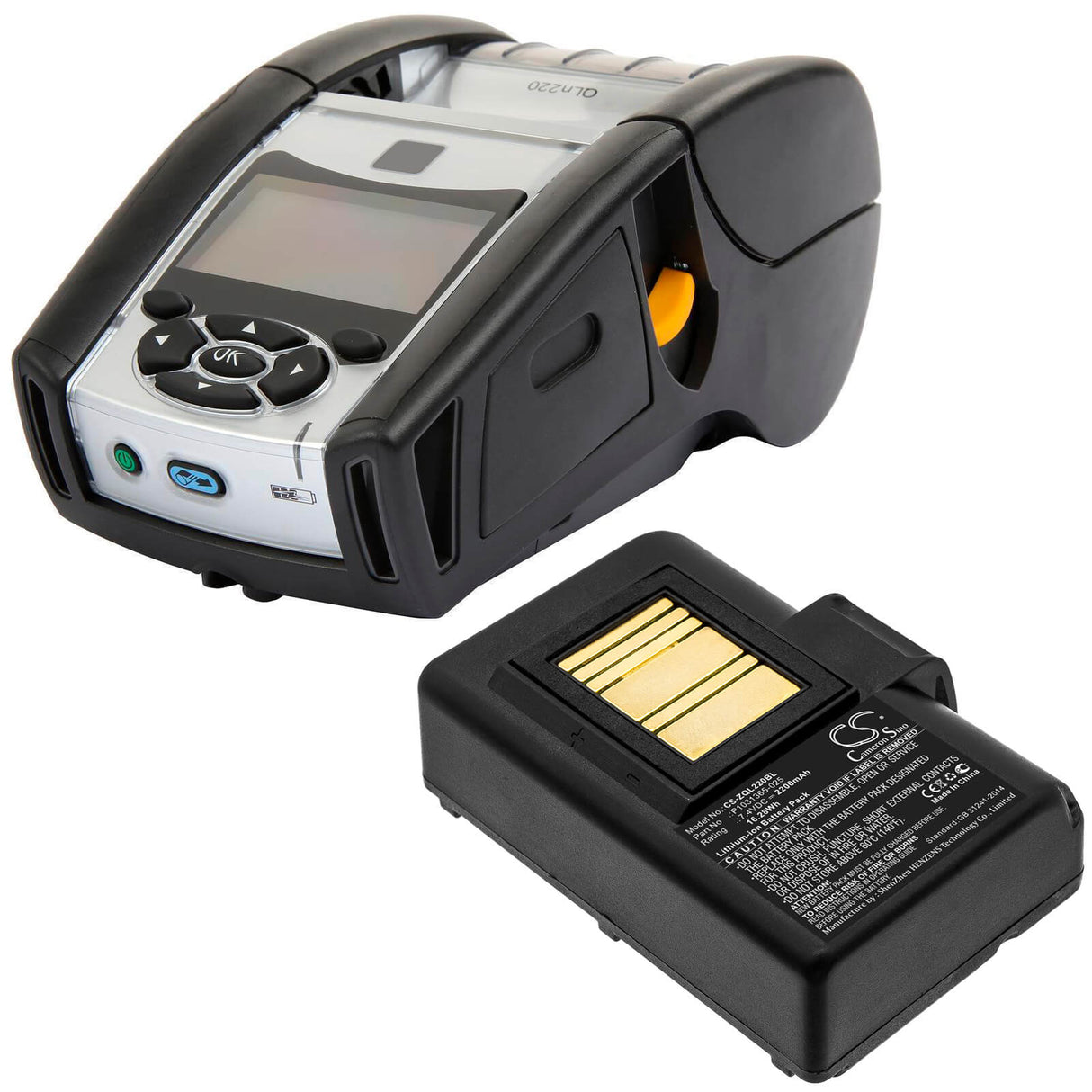 7.4V, Li-ion, 2200mAh, Portable Printer battery fits Zebra, At16004, Qln220, Qln220hc, 16.28Wh Portable Printer Cameron Sino Technology Limited