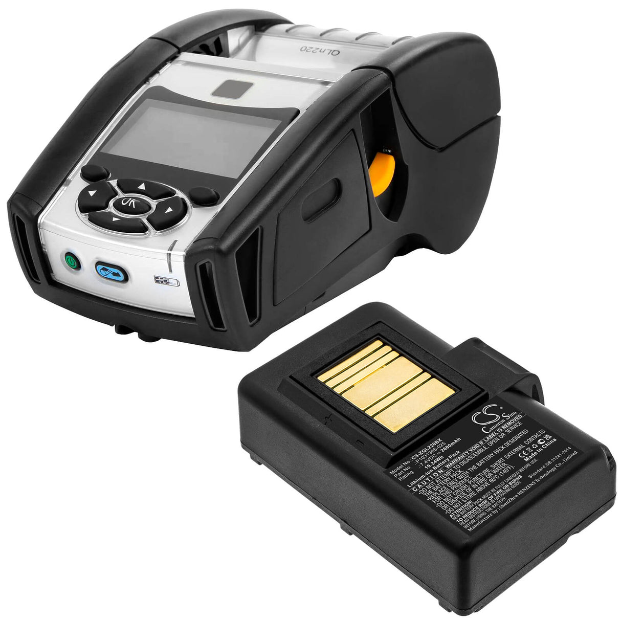 7.4V, Li-ion, 2600mAh, Portable Printer battery fits Zebra, At16004, Qln220, Qln220hc, 19.24Wh Portable Printer Cameron Sino Technology Limited