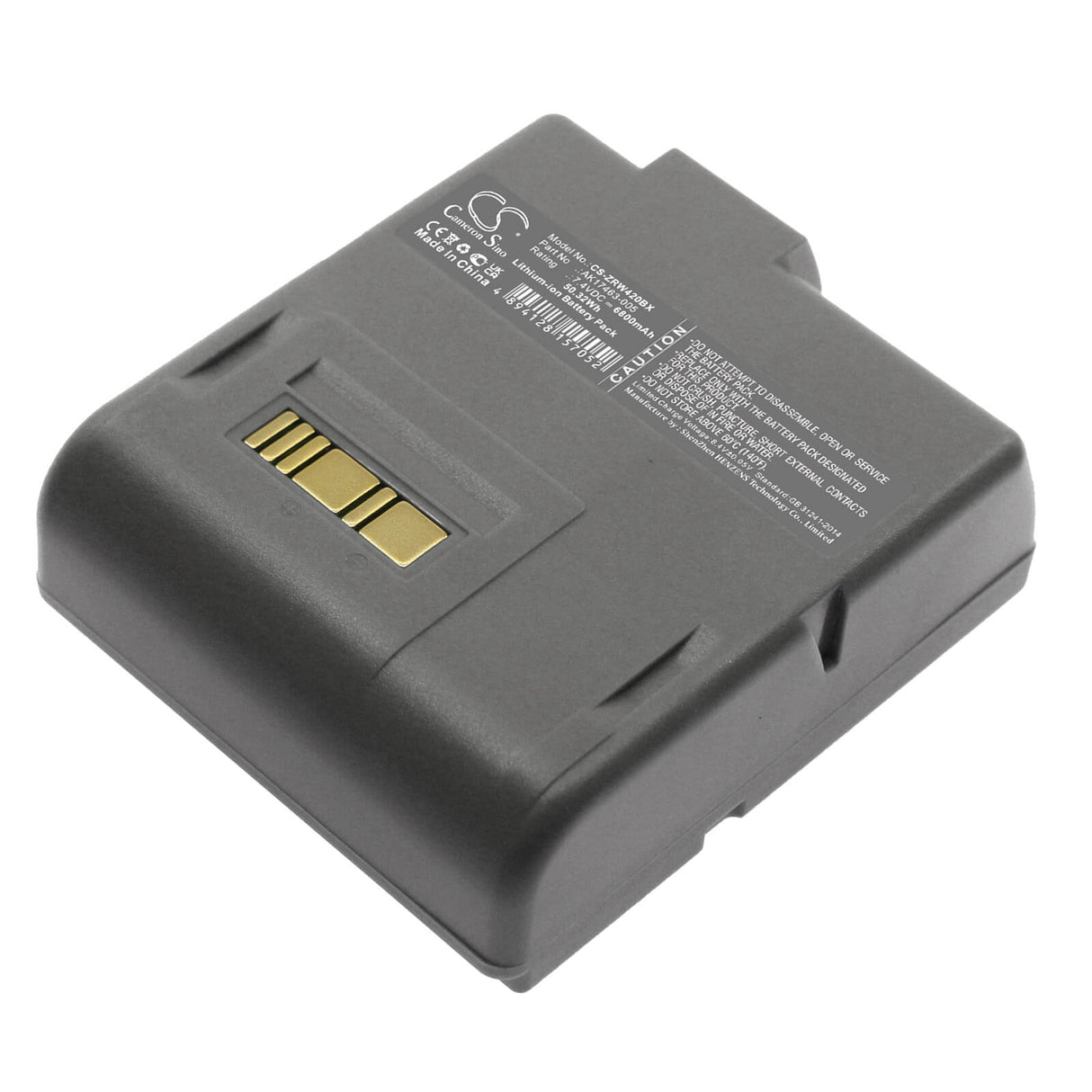 7.4V, Li-ion, 6800mAh, Batterie d'imprimante portable compatible avec Zebra, Ak17463-005, L405, Rw420, 50.32Wh Imprimante portable Cameron Sino Technology Limited