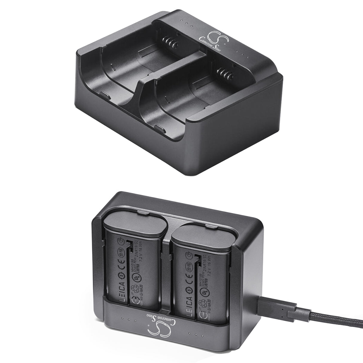 Chargeur de batterie double emplacement compatible avec Leica, 19 531, Q2, Q3, Chargeur de batterie Cameron Sino Technology Limited