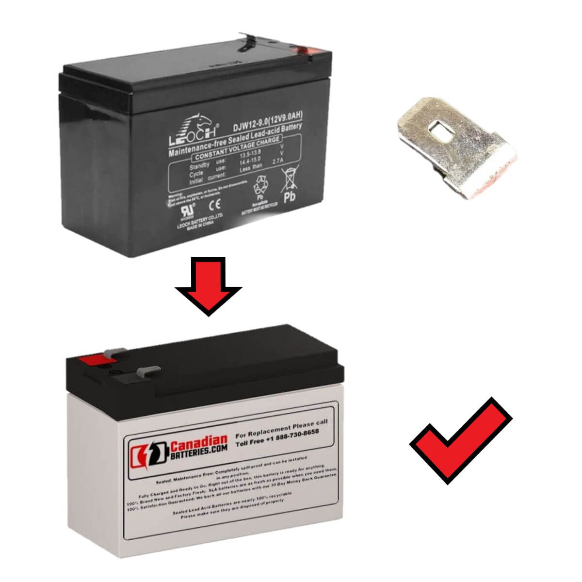 Replacement Leoch DJW12-9.0(12V9.0AH) Sealed Lead Acid Battery Sealed Lead Acid CB Generic