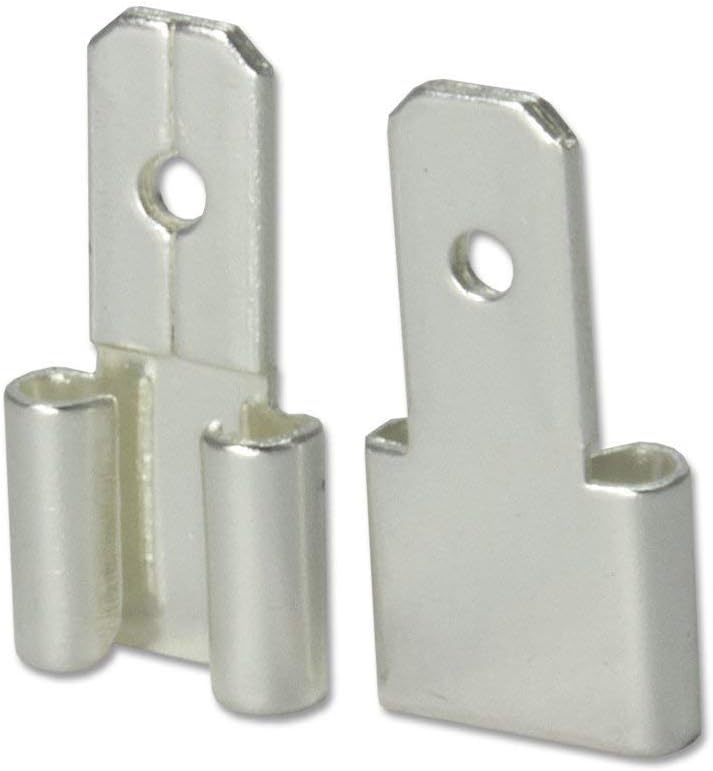 F2 (6.35 mm) to F1 (4.8 mm) Terminal Converters – Set of 2 for SLA Batteries Sealed Lead Acid (Special) CB Generic