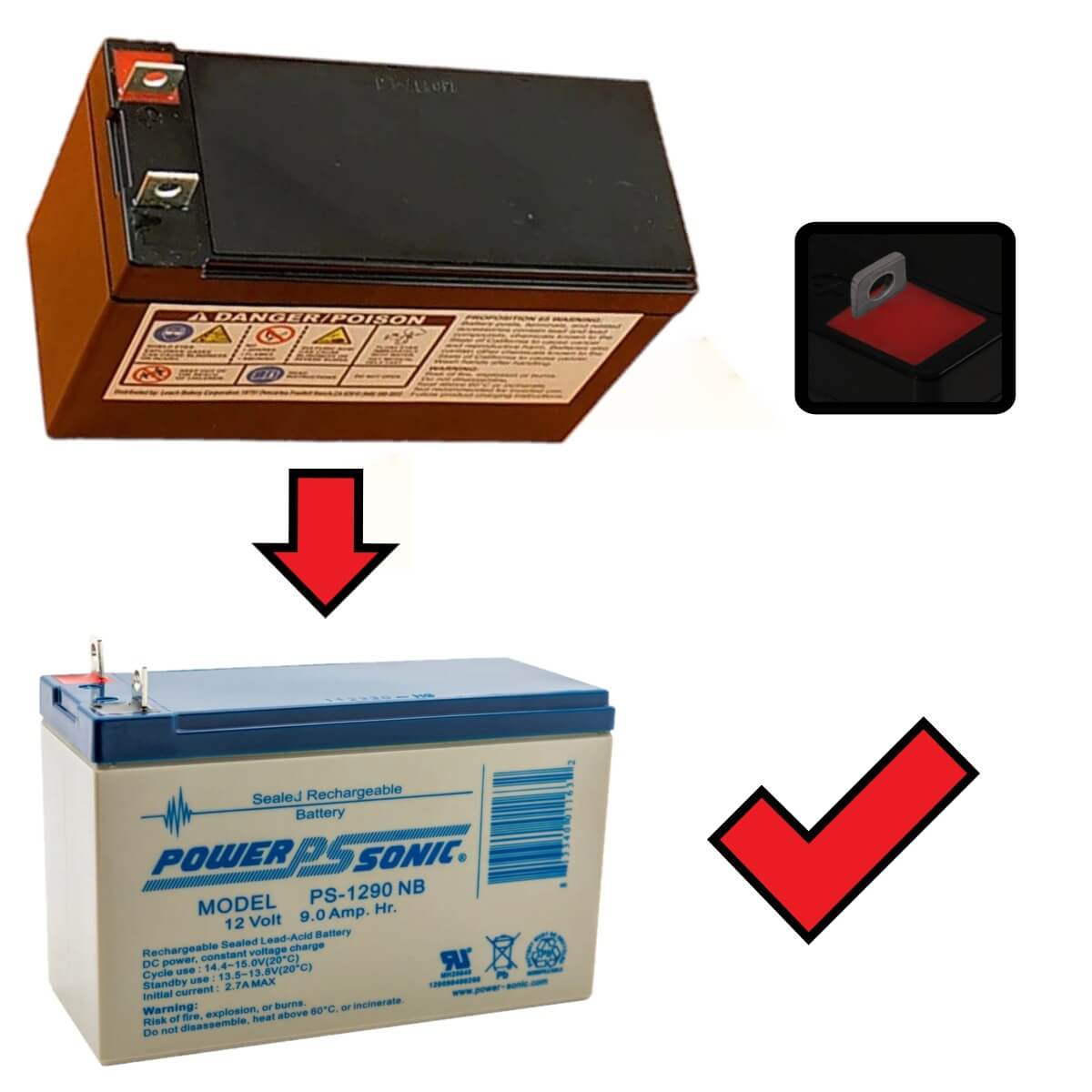 12 Volt 9 Ah, Compatible replacement for the Generac 0G9449 Sealed Lead Acid (Special) BB Generic