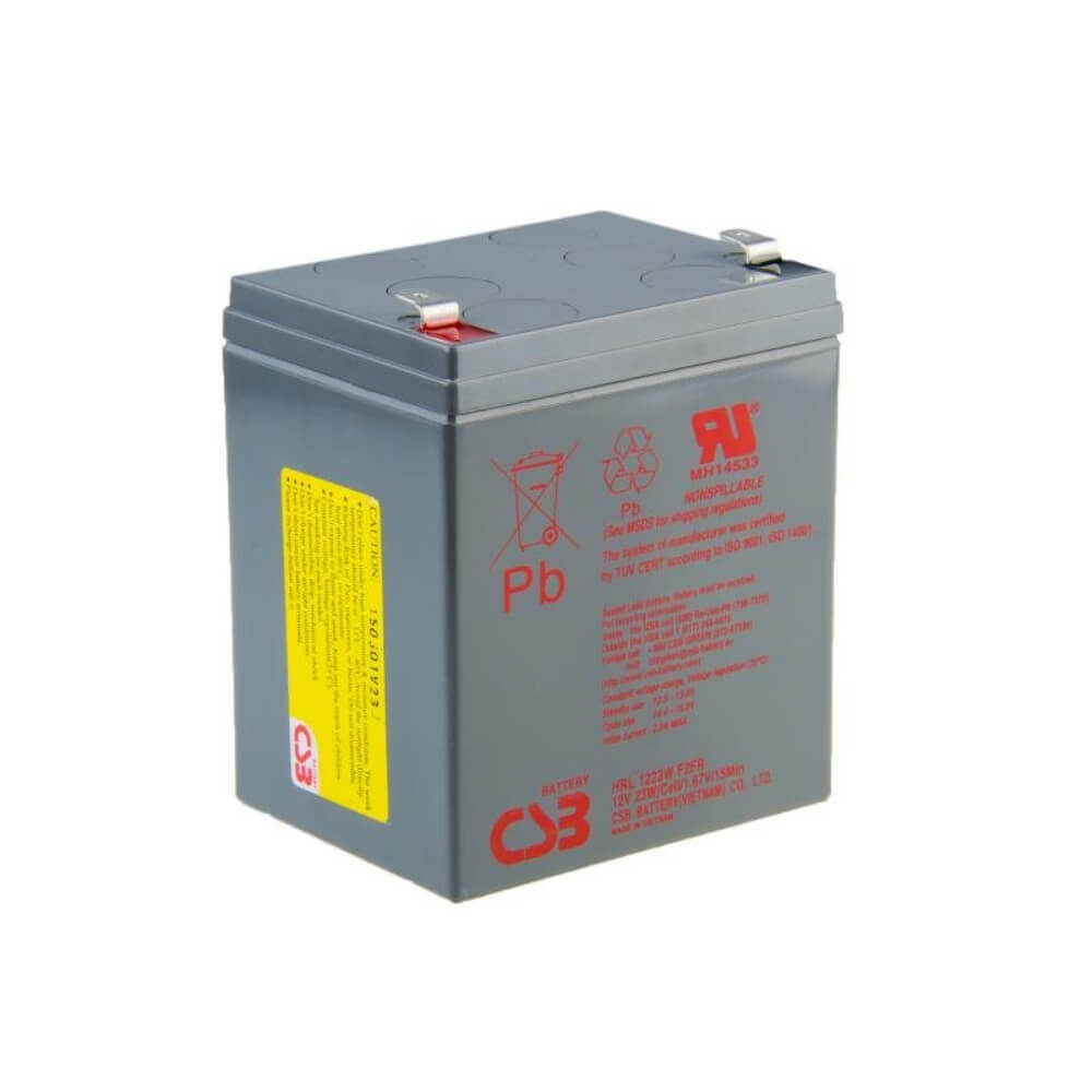 CSB HRL1225W Battery, 12V, 25W 5.8Ah with F2 terminals Sealed Lead Acid (Special) CSB