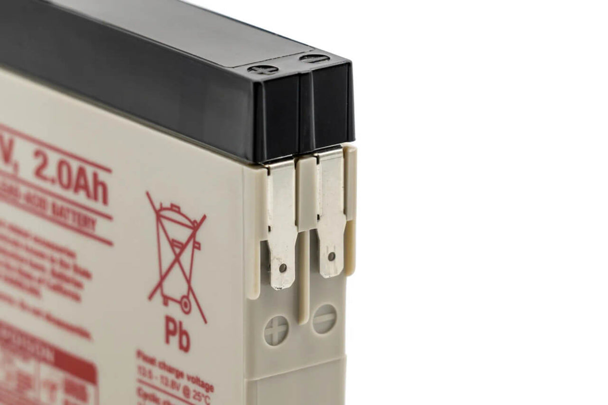 Enersys Genesis NP2-12, 12V 2.0AH Battery with side contacts Sealed Lead Acid (Special) Enersys
