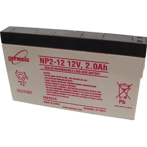 Enersys Genesis NP2-12, 12V 2.0AH Battery with side contacts Sealed Lead Acid (Special) Enersys