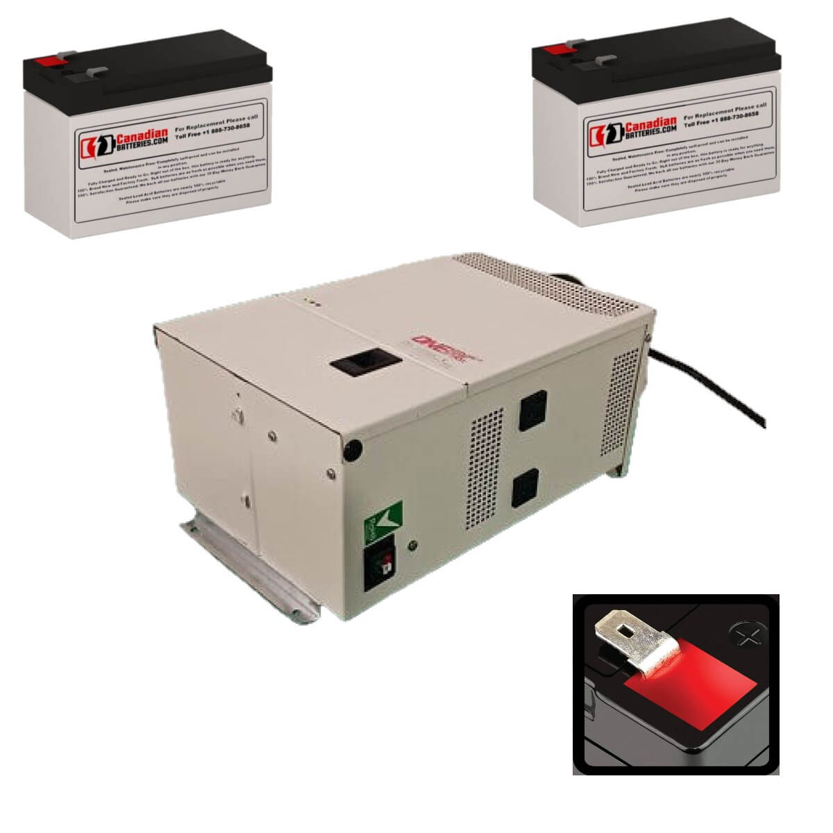 Oneac One300xa-wlx UPS Battery Replacement Kit – 2 x 12V 7Ah AGM UPS Batteries CB Range
