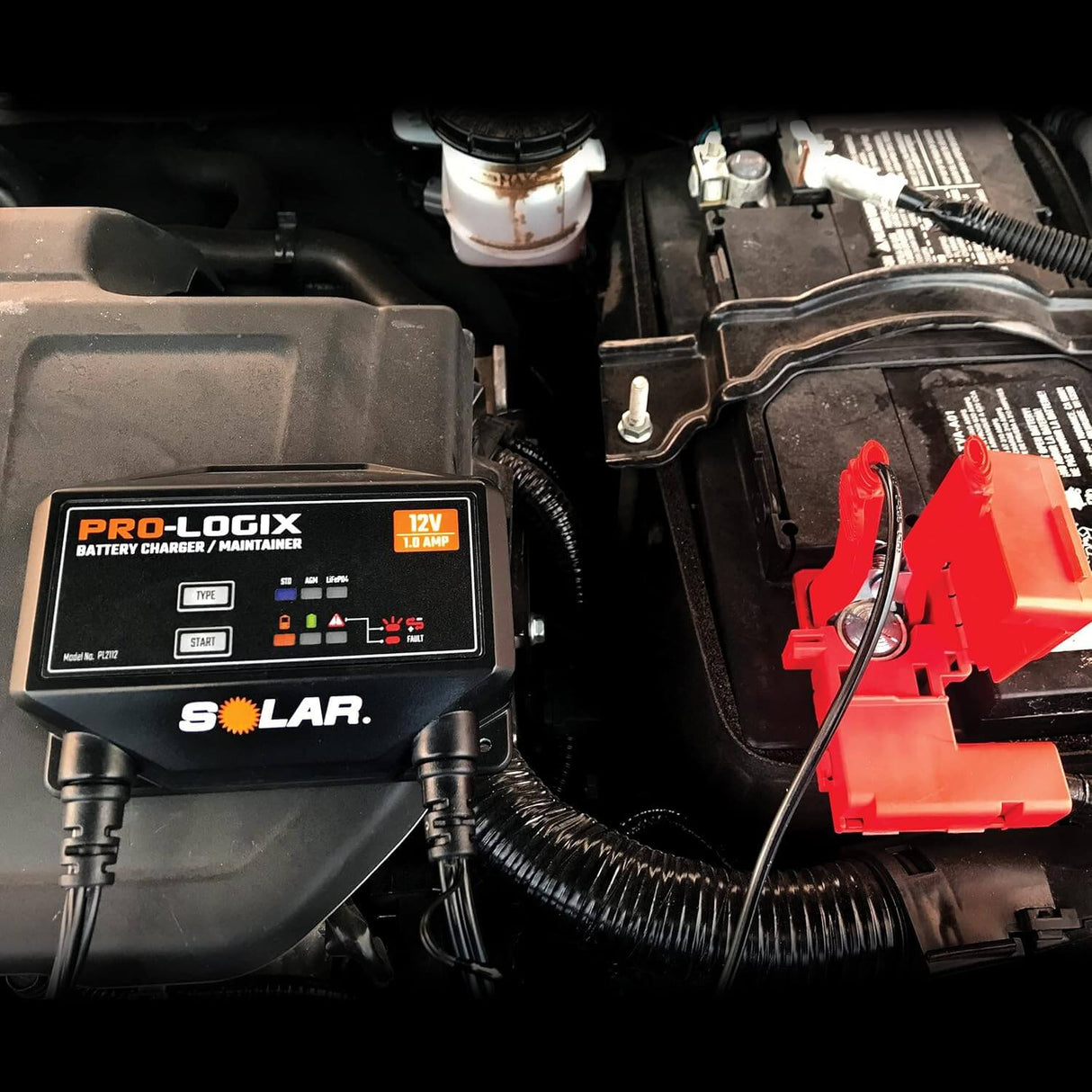 12V, 1 Amp Battery Charger, Battery Maintainer, and Battery Desulfator with Temperature Compensation Chargers, Boosters,Testers Clore Automotive