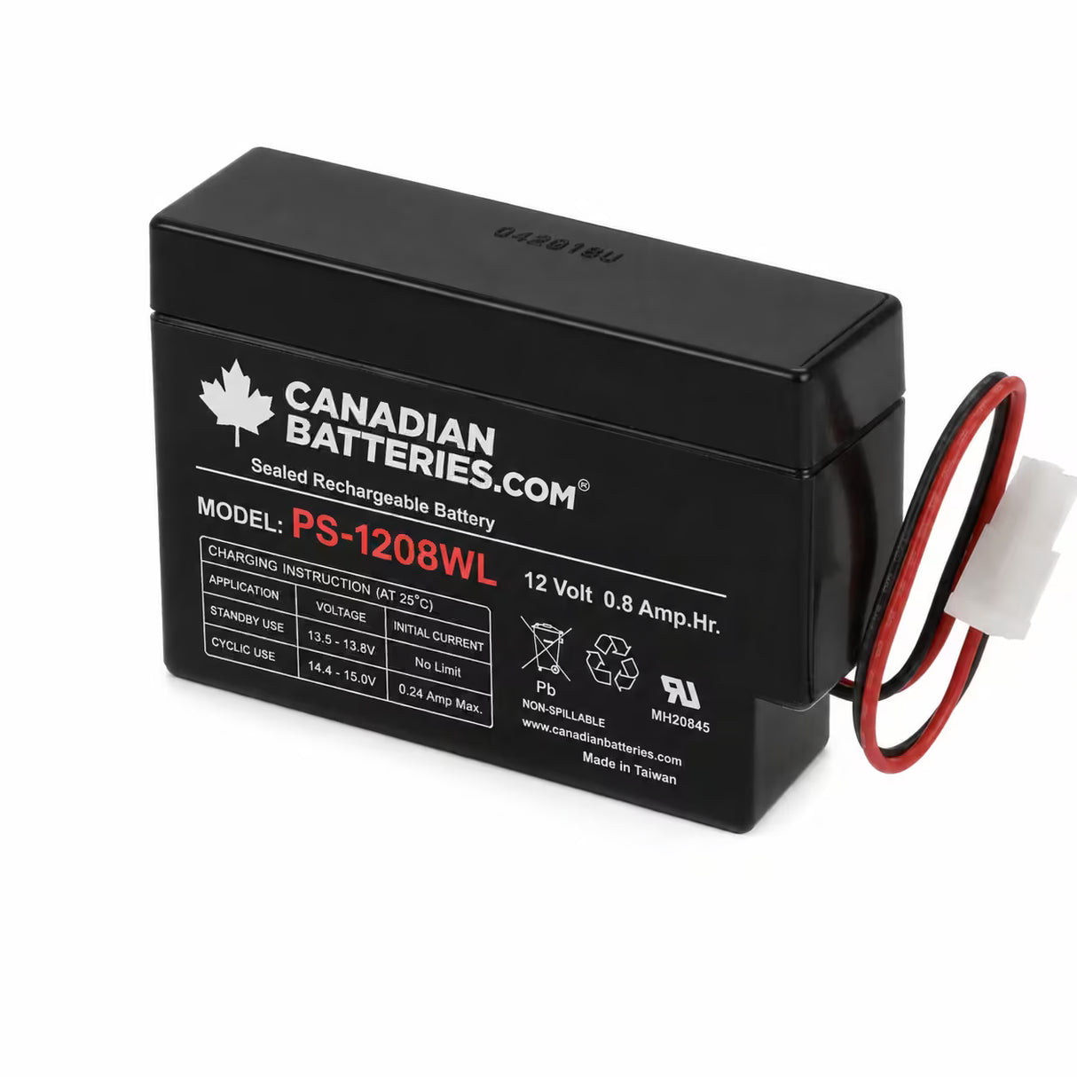 Amstron AP-1208WL Replacement Battery 12V 0.8Ah AGM WL Sealed Lead Acid (Special) CB Generic