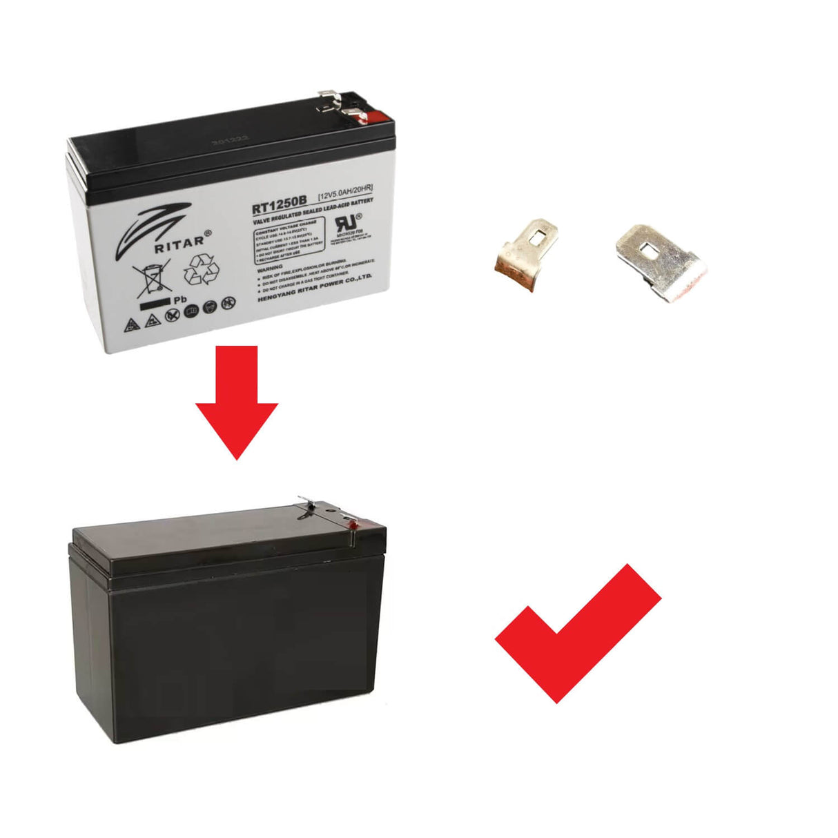 Ritar RT1250B Replacement Battery 12V 6.5Ah AGM 1 Pack Sealed Lead Acid (Special) CB Generic
