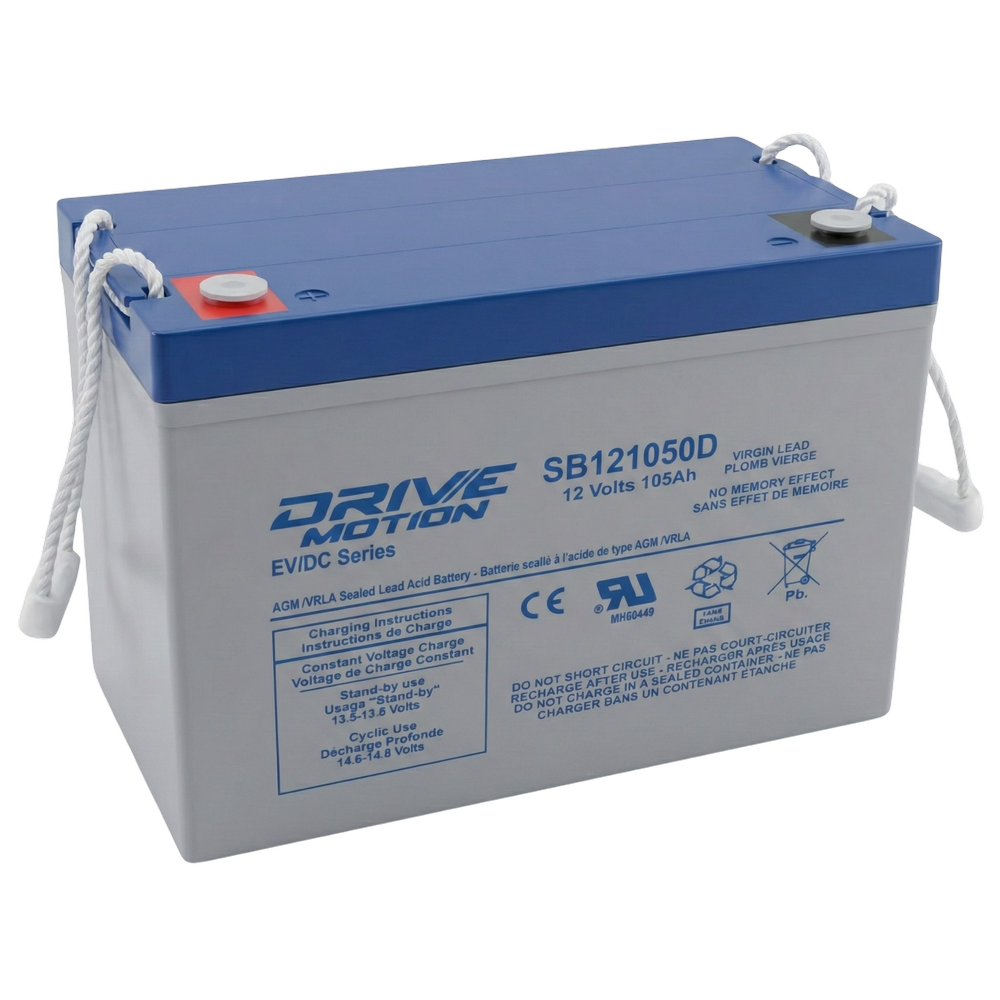 12V, 105Ah, replacement battery for Leoch Lpc12-100 with M8 Insert terminals Sealed Lead Acid DriveMotion