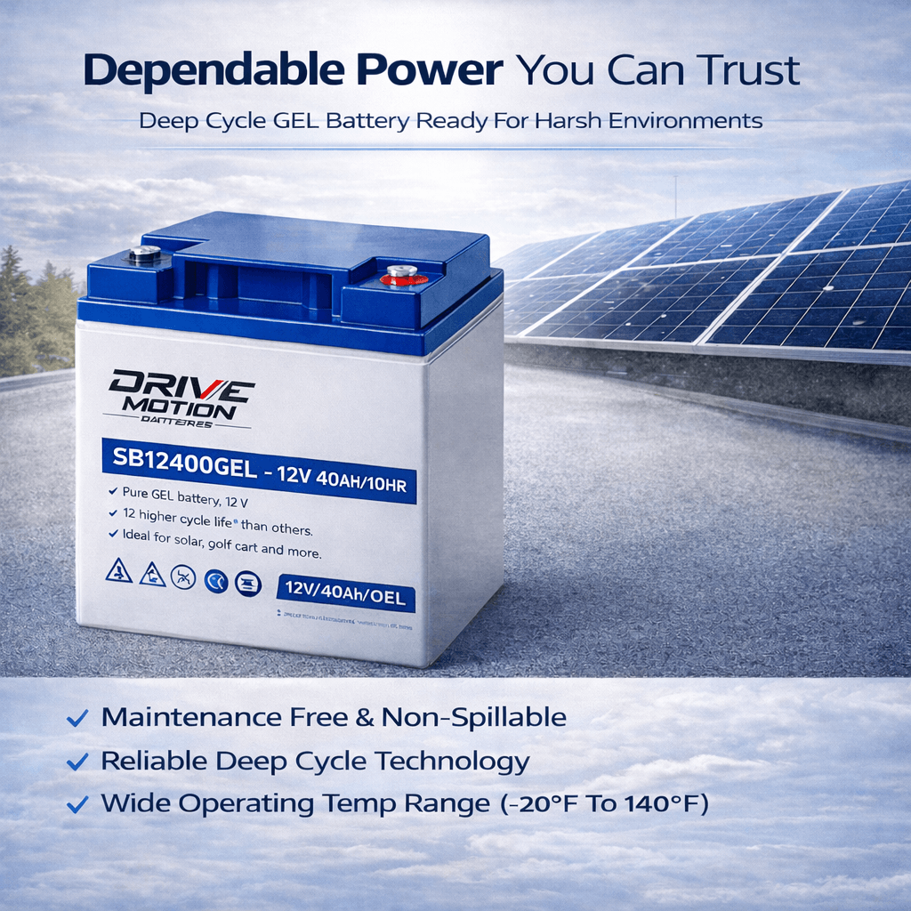 12 Volt 40 Amp Hour Deep Cycle GEL Battery Sealed Lead Acid (Special) CB Generic
