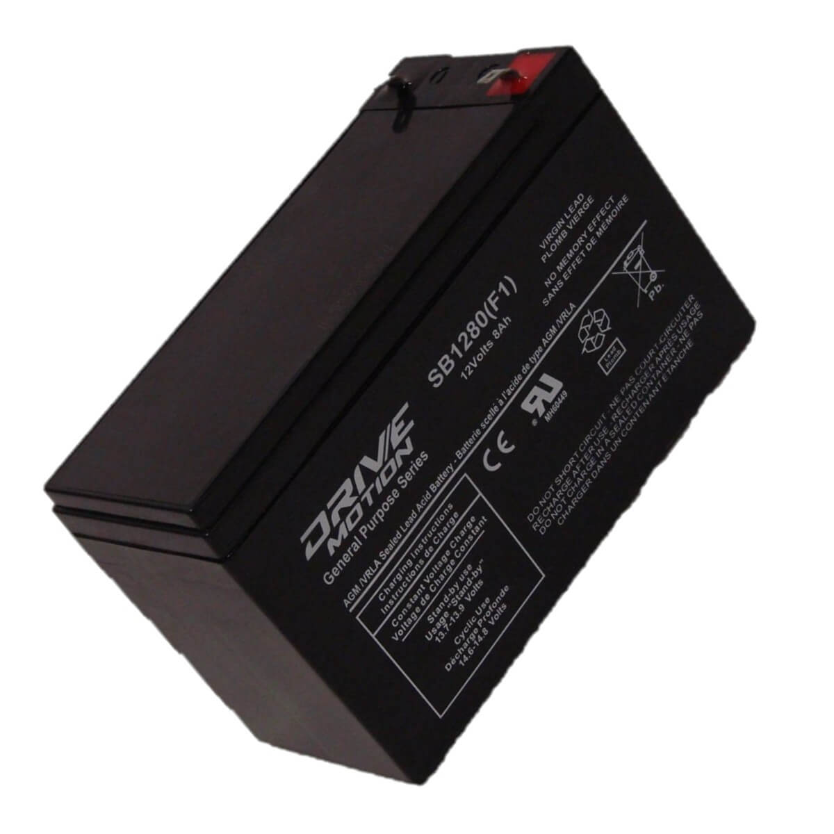 Drivemotion SB1280-F1, 12V, 8Ah (96Wh) General Purpose/Standby AGM battery Sealed Lead Acid (Special) Drivemotion