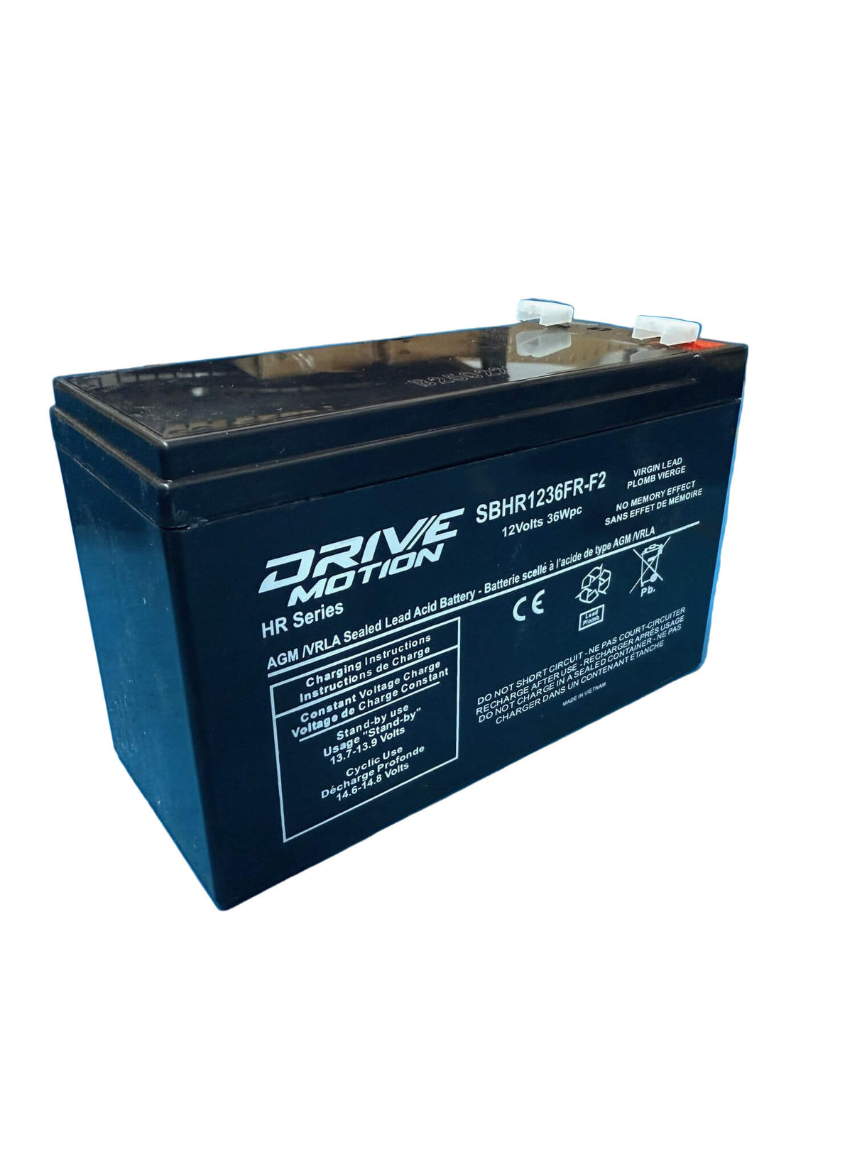 12V, 9Ah, replacement battery for Bosfa Hr12-36w with F2 terminals Sealed Lead Acid (Special) CB Generic