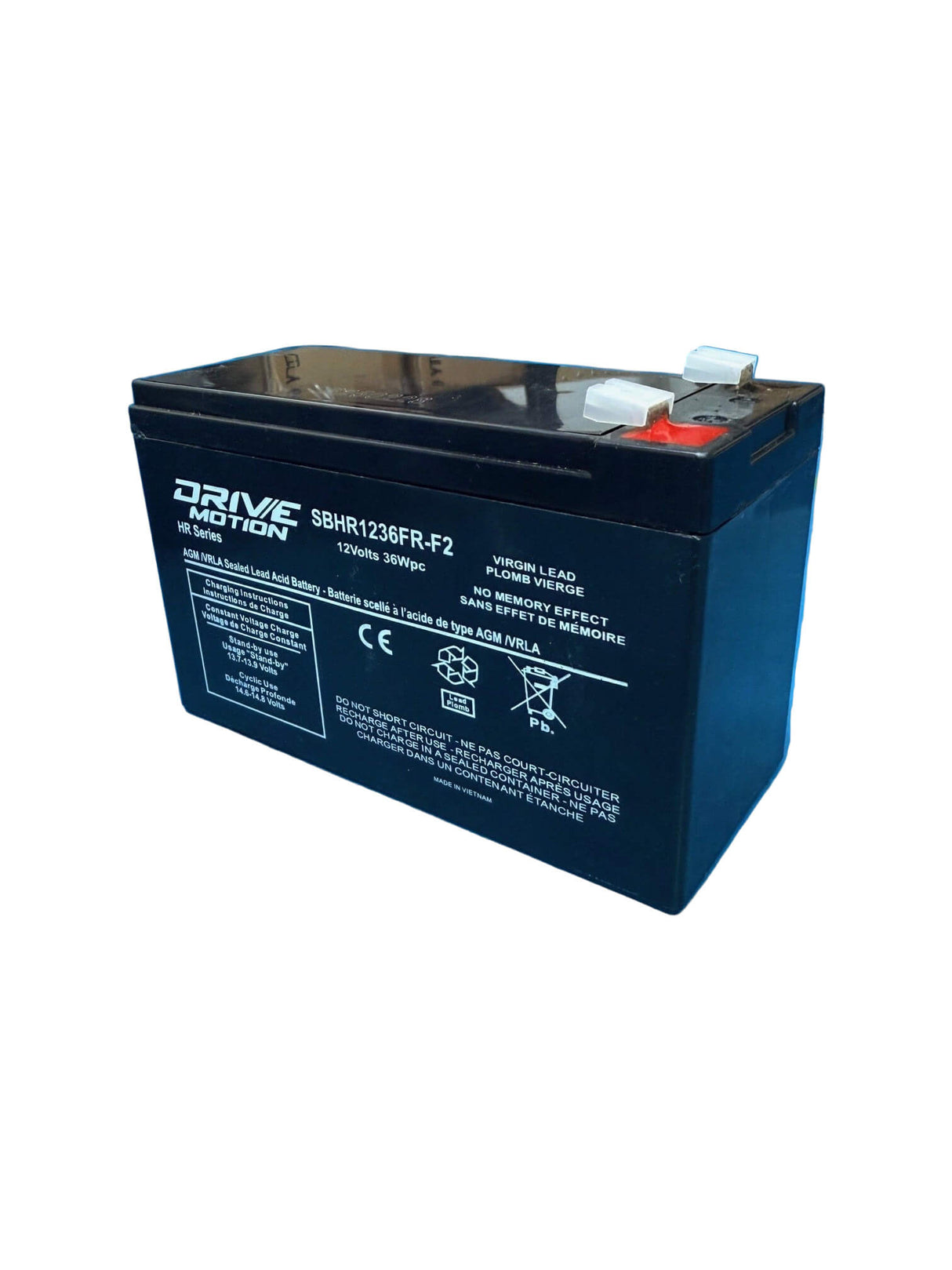 SBHR1236FR-F2 12V 9Ah SLA Battery – High Rate UPS & Data Center Backup Power Sealed Lead Acid (Special) DriveMotion
