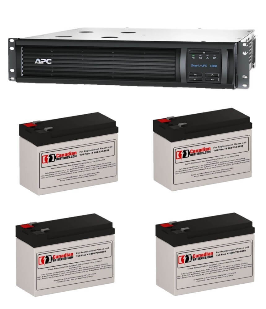 APC Smart-UPS 1000VA LCD RM 2U 120V SMT1000RM2UC Cartouche de batterie de rechange 4 X 12v 9ah Batteries UPS Gamme CB