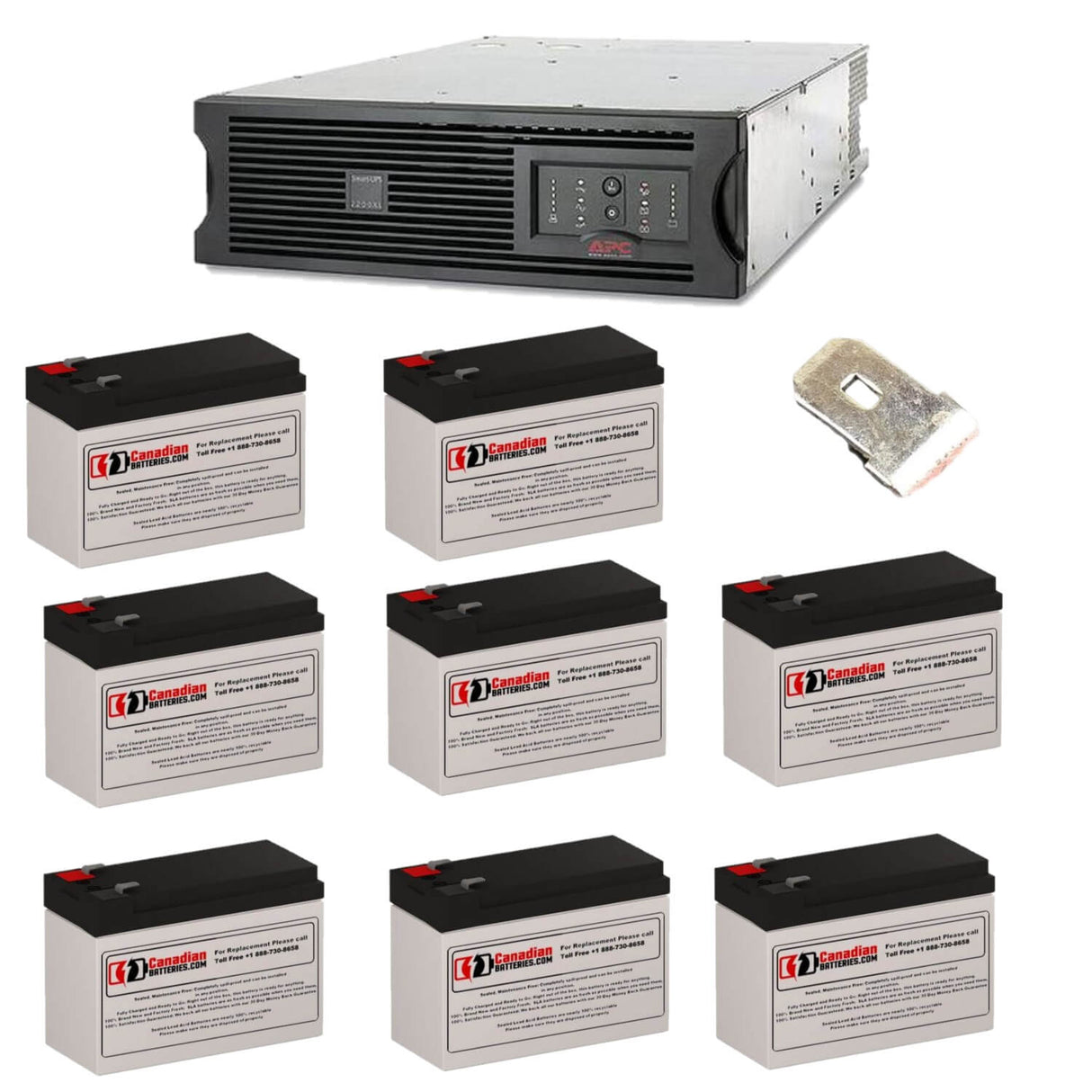 Batterie UPS intelligente APC Sua2200rmxl3u Xl 2200va Rm 3u 120v, 8 x 12V 7Ah Batteries UPS Gamme CB