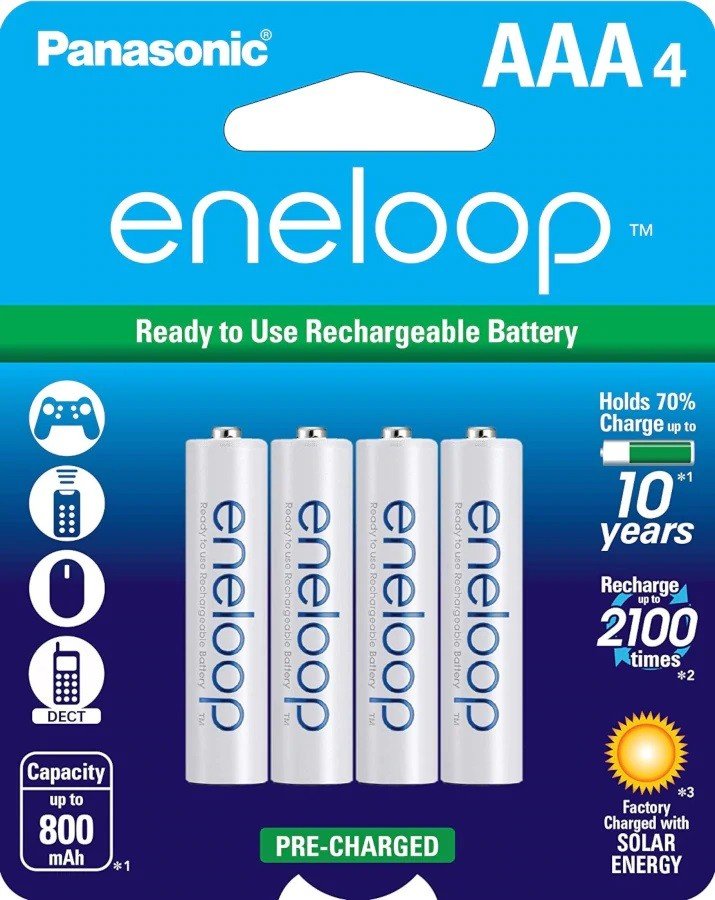 Aaa Eneloop Hr-4utg, Ges-hr4utg-4bp 1.2 V Nimh Batterie Rechargeable Préchargée - 800 Mah Autre Panasonic