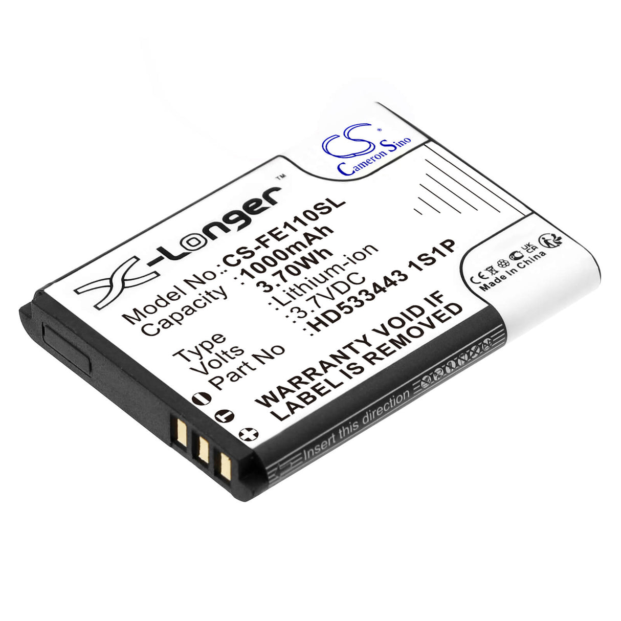 Amplifier Li-ion Battery For Fiio E11 3.7v, 1000mah - 3.70wh Amplifier Cameron Sino Technology Limited