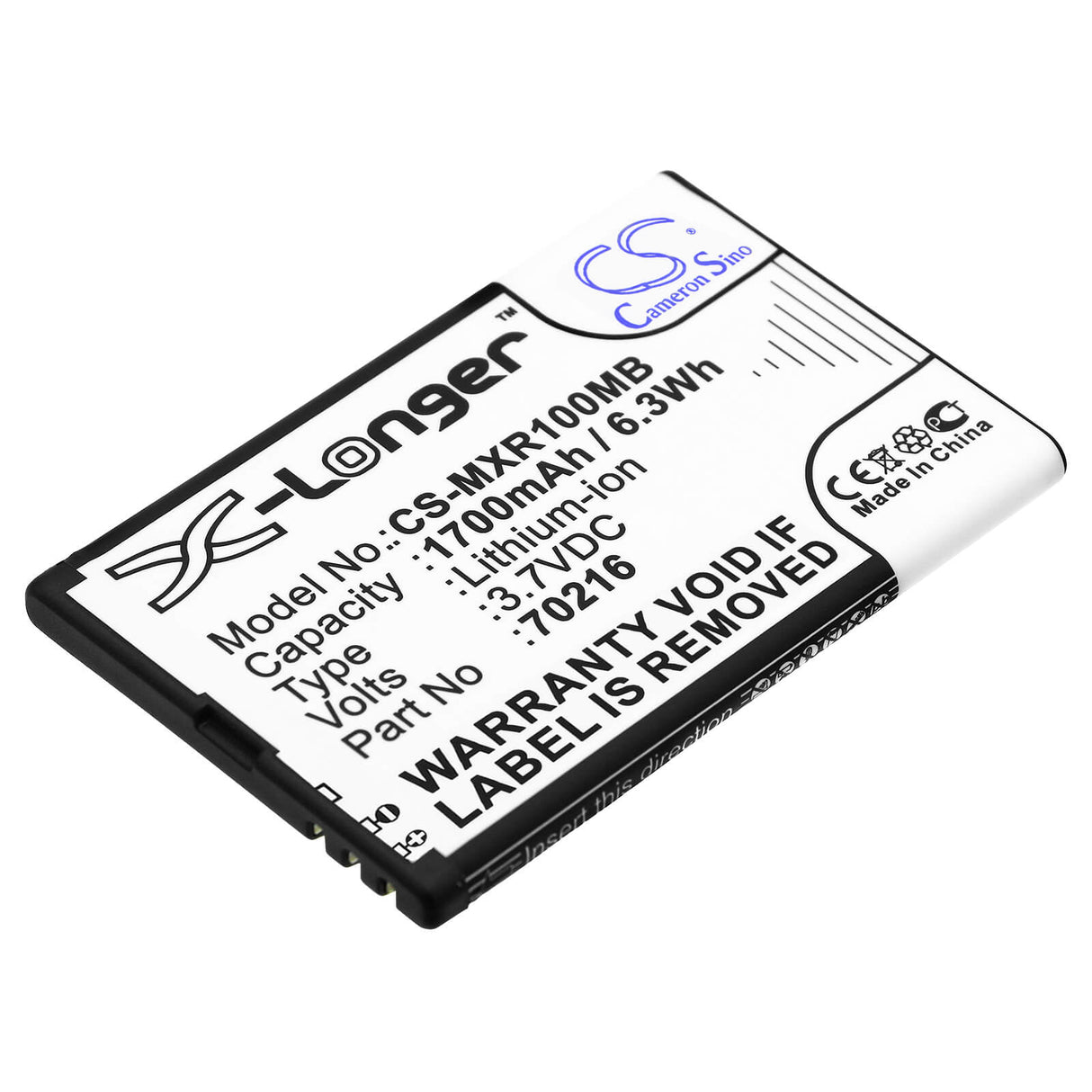 Babyphone Battery For Mobi, Dxr, Dxr Touch, Snow 3.7v, 1700mah - 6.29wh BabyPhone Cameron Sino Technology Limited
