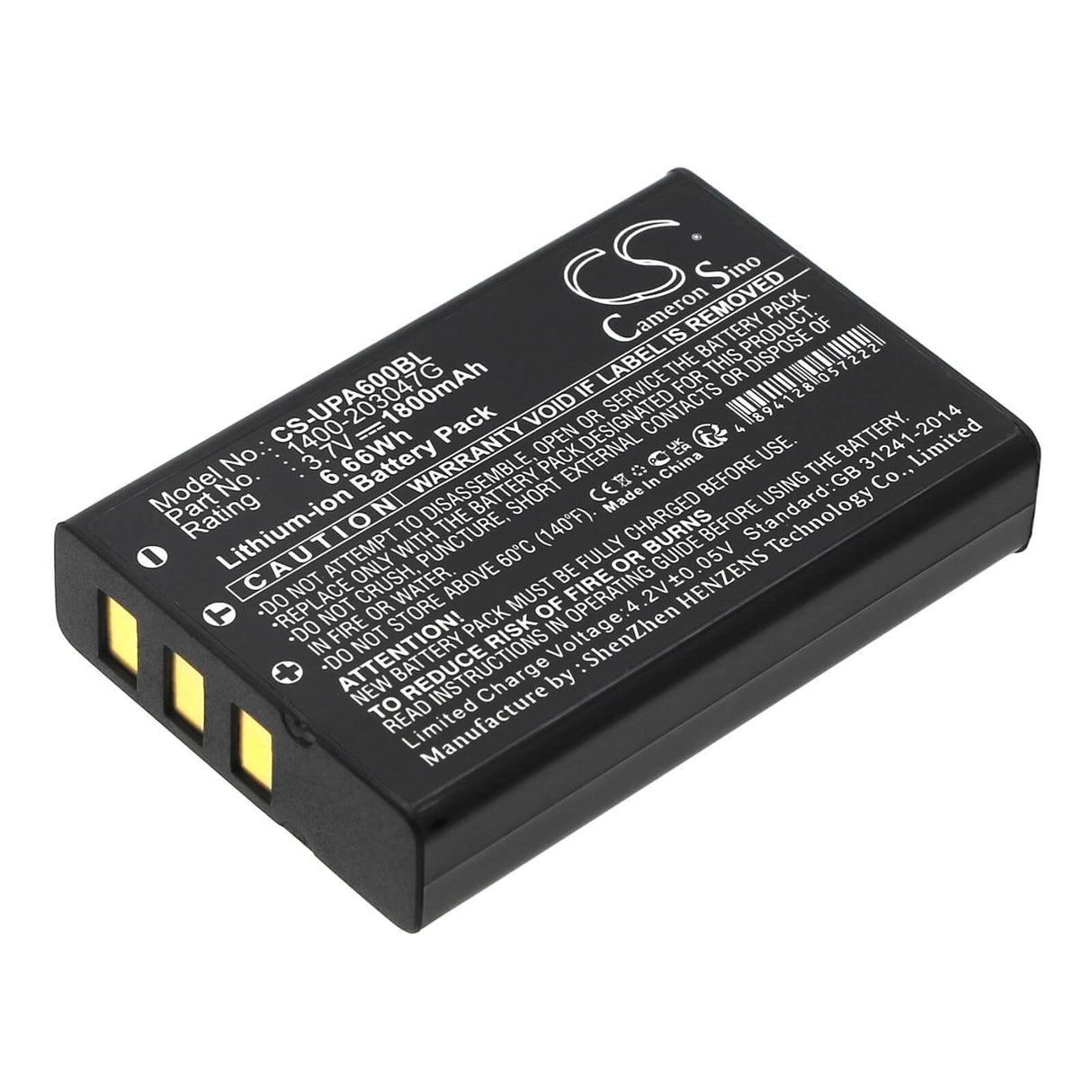 Batterie de scanner de code-barres pour Gicom Lk9150, Lk9100 3.7v, 1800mah - 6.66wh Scanner de code-barres Cameron Sino Technology Limited