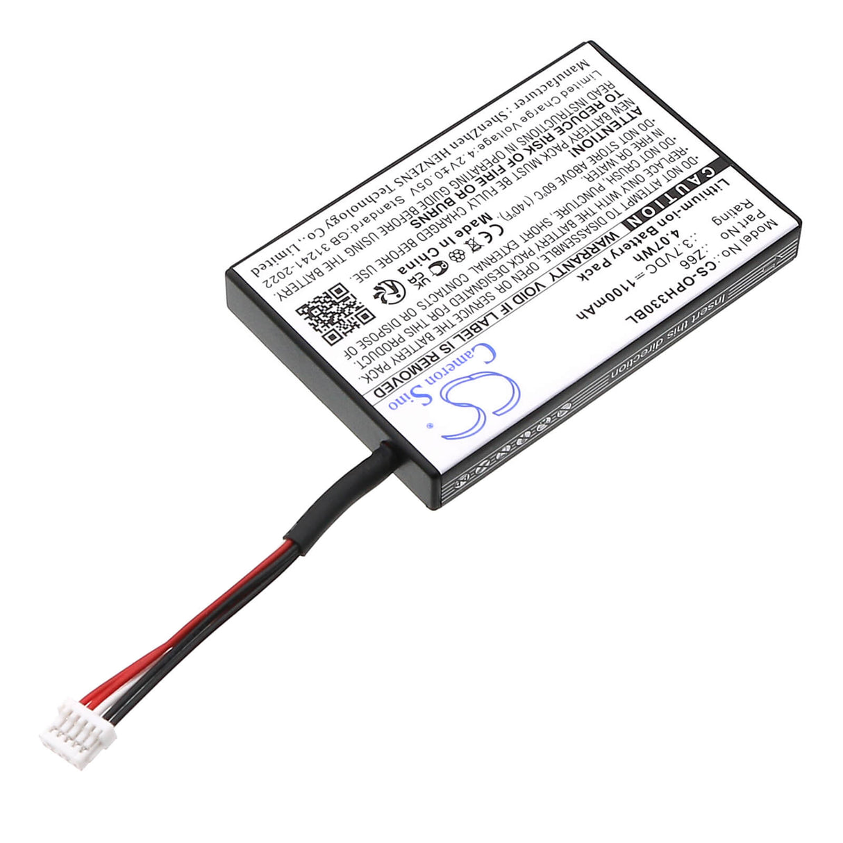 Batterie de scanner de code-barres pour Opticon, Opc-3301i, Opi-3301, Opi-3301i, Opr-3301 3.7v, 1100mah - 4.07wh Scanner de code-barres Cameron Sino Technology Limited