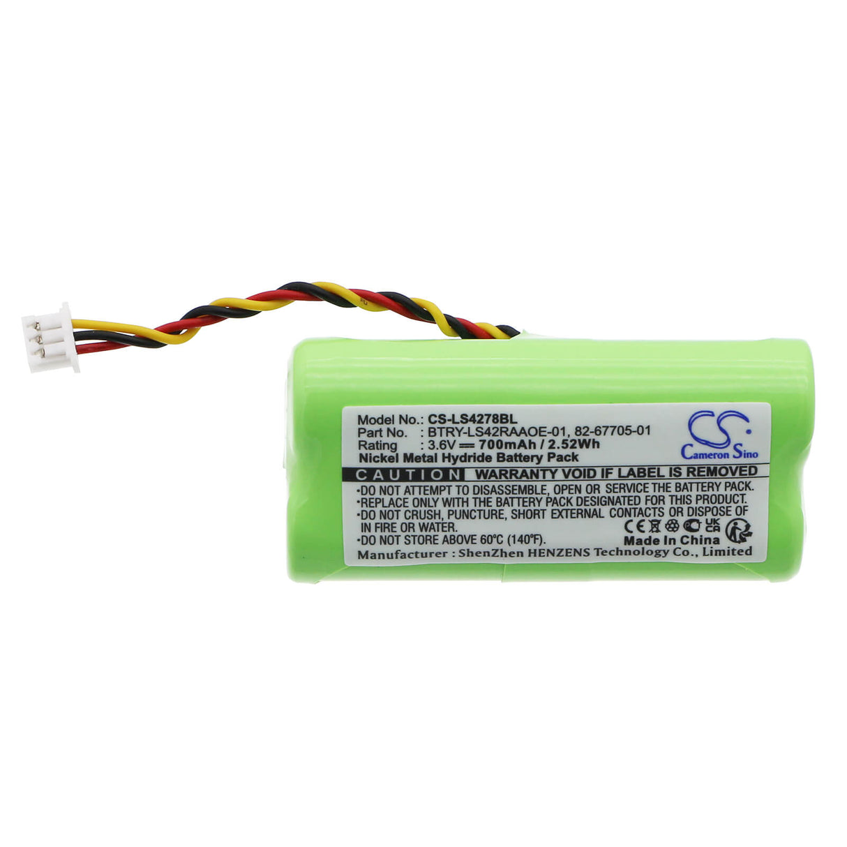 Barcode Scanner Battery For Symbol Ls4278, Ls4278-m 3.6v, 700mah - 2.52wh Barcode Scanner Cameron Sino Technology Limited