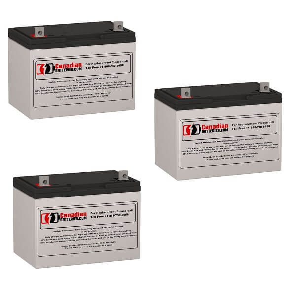 Batteries pour Alpha Technologies As 3100-36 UPS, 3 X 12v, 100ah - 1200wh Batteries UPS Gamme CB