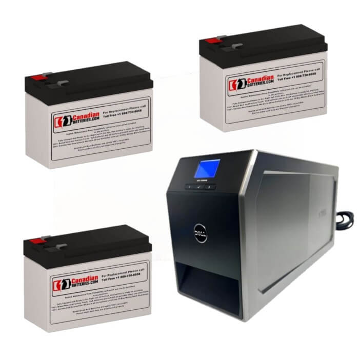 Batteries UPS pour Dell 1000w (k788n) UPS, 3 x 12v, 9ah - 108wh Batteries UPS Gamme CB