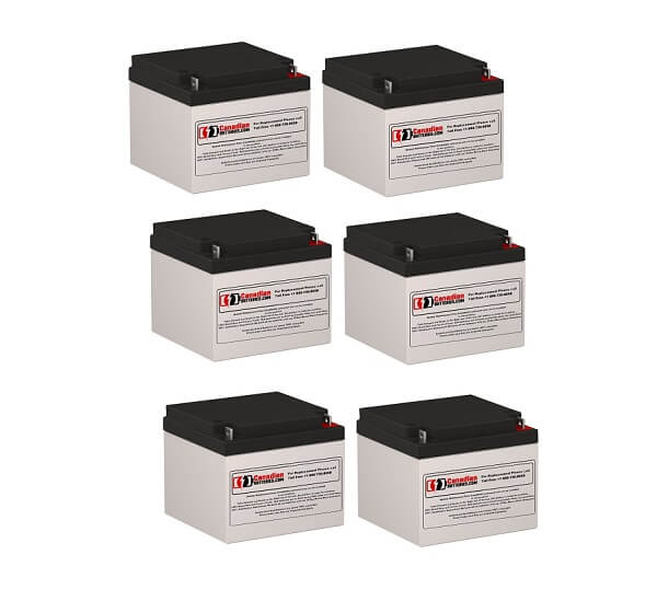 Batteries pour Deltec 2036 UPS, 6 X 12v, 26ah - 312wh Batteries UPS Gamme CB