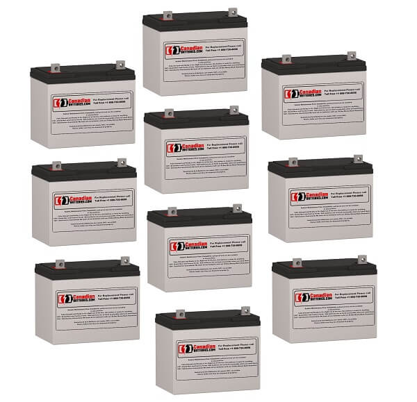 Batteries pour Eaton Best Power FerrUPS Fe-18k UPS, 10 x 12v, 75ah - 900wh Batteries UPS Gamme CB