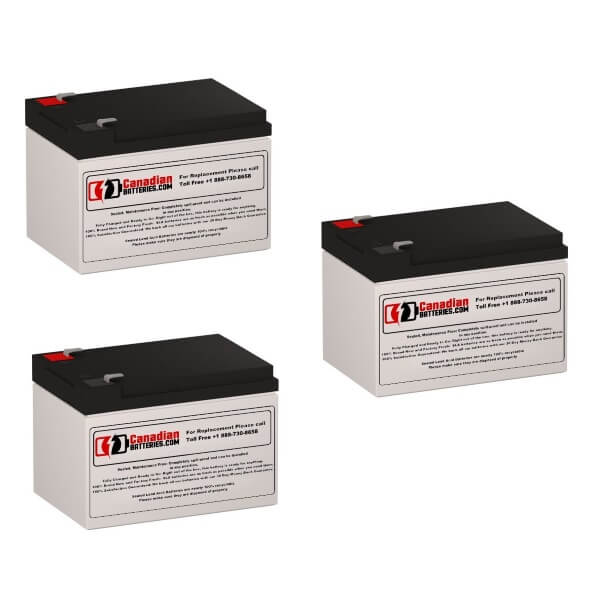 Batteries pour Fenton Powerpal L1400(x) UPS, 3 X 12v, 12ah - 144wh Batteries UPS Gamme CB