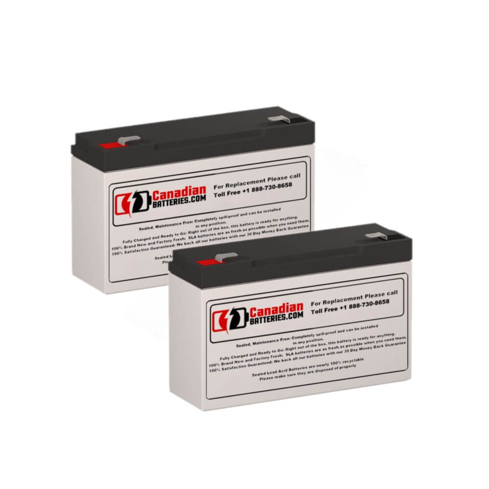 Batteries pour Powerware NetUPS 700 Rm UPS, 2 x 6v, 12ah - 72wh Batteries UPS Gamme CB