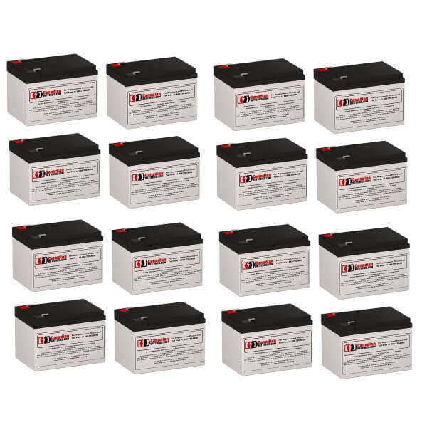 Batteries pour Powerware NetUPS Se 3000 Rm UPS, 16 X 12v, 12ah - 144wh Batteries UPS Gamme CB
