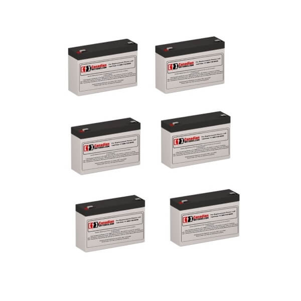 Batteries pour Powerware Pw5115-1500rm UPS, 6 x 6v, 7ah - 42wh Batteries UPS Gamme CB