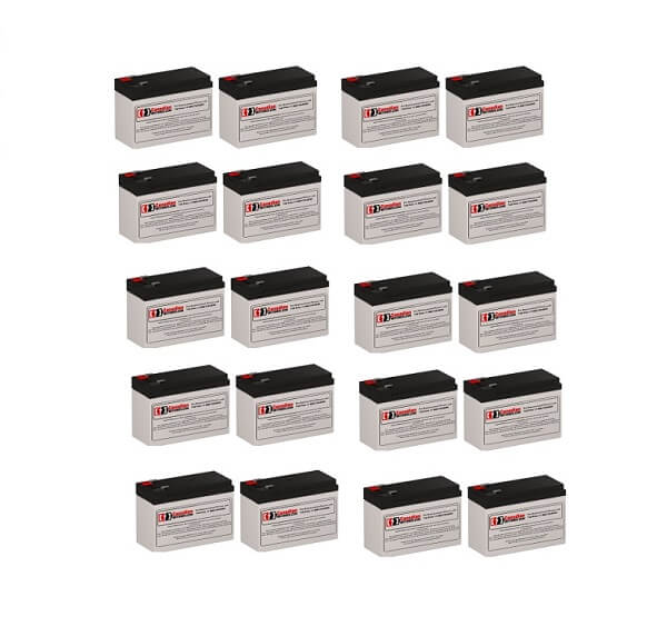 Batteries pour Powerware Pw9125-5000g-fc UPS, 20 X 12v, 7ah - 84wh Batteries UPS Gamme CB