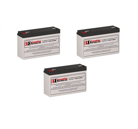 Batteries pour Tripp Lite Omnismart 1050pnp UPS, 3 X 6v, 12ah - 72wh Batteries UPS Gamme CB