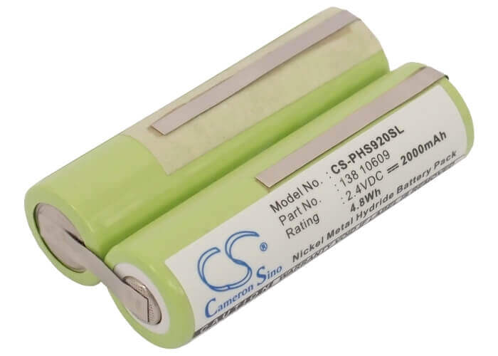 2.4V, Ni-MH, 2000mAh, Shaver battery fits Grundig, Panasonic, 3m, Norelco, Remington, Philips, 138 10609, Centrimed, Sarnes 9602 Surgical Clipper, 4.8Wh Shaver Cameron Sino Technology Limited