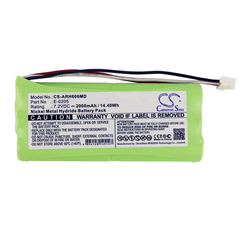 7.2V, Ni-MH, 2000mAh, Batterie médicale compatible avec Aaronia Ag, E-0205, Spectran Hf-6060 V1, Spectran Hf-6060 V4, 14.40Wh Medical Cameron Sino Technology Limited (Médical)