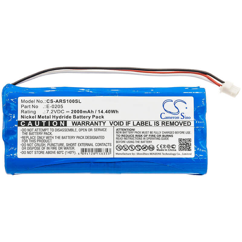 7,2V, Ni-MH, 2000mAh, Batterie d'équipement compatible avec Aaronia, E-0205, Spectran Handheld Spectrum Ana, Spectran Handheld Spectrum Ana, 14,4Wh Équipement, Enquête, Test Cameron Sino Technology Limited
