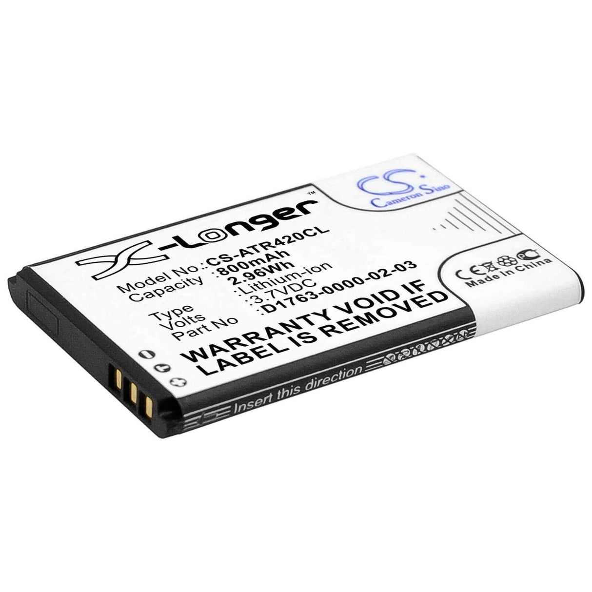 3.7V, Li-ion, 800mAh, Cordless Phone battery fits Aastra, D1763-0000-02-03, 420d, 2.96Wh Cordless Phone Cameron Sino Technology Limited (Cordless Phone)